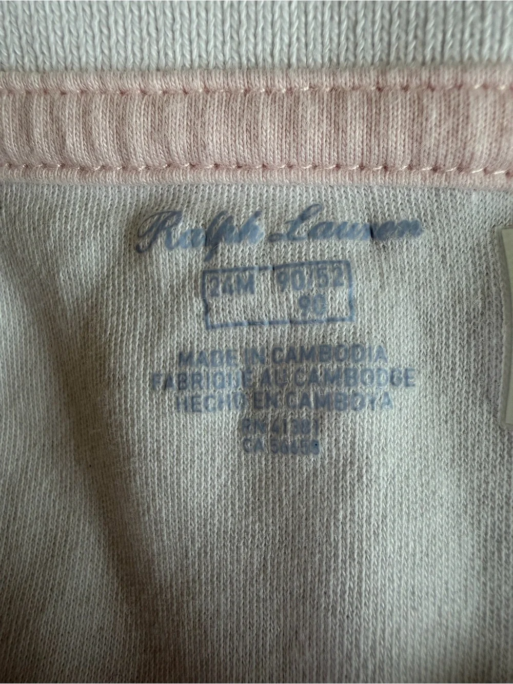 Ralph Lauren White Polo Dress with Pink Logo Trim and Bloomers